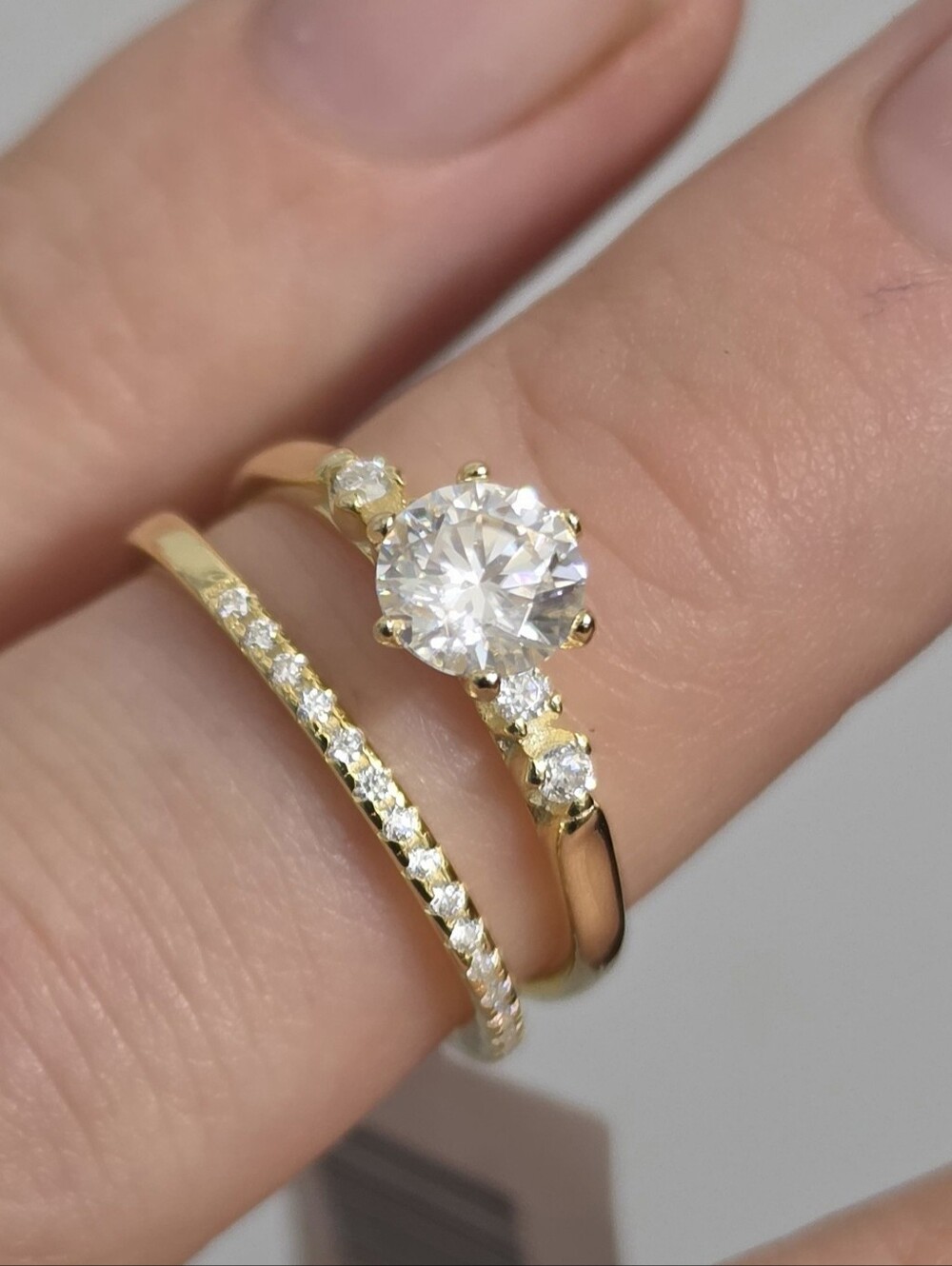 Moissanite Ring Wedding Set-Brand New